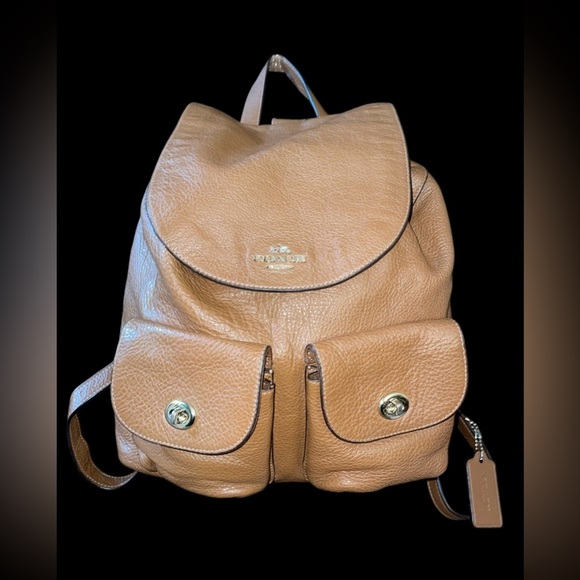 Coach Leather Billie Saddle Brown Backpack - Picture 2 of 12